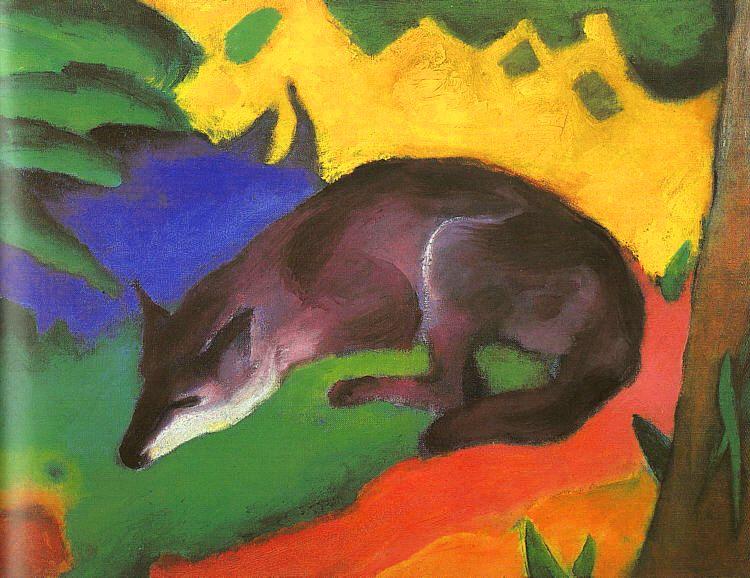 Franz Marc Blue Black Fox France oil painting art